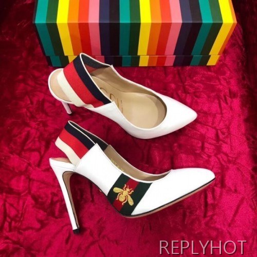 Gucci 구찌 Gucci Leather Web slingback pump 구두 3가지 색상