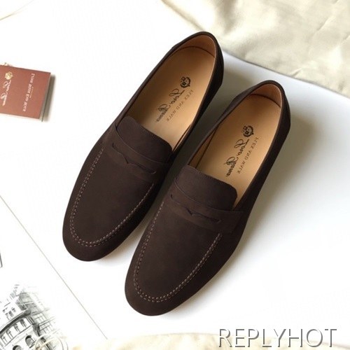 Loro Piana 2020 Mens Suede Loafer