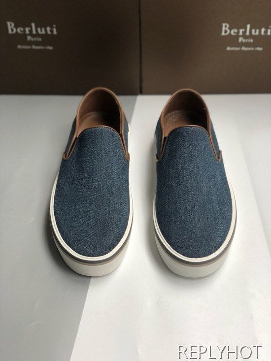 Berluti 2020 Mens Demin Slip On