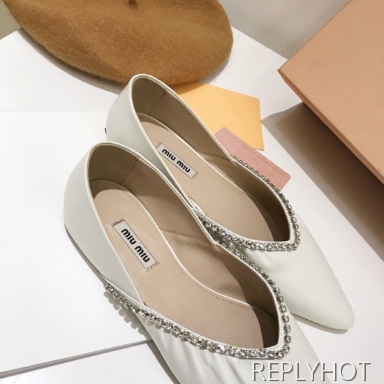 Miumiu 2020 Ladies Leather Flat Shoes