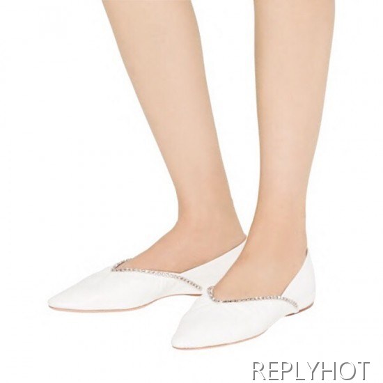 Miumiu 2020 Ladies Leather Flat Shoes