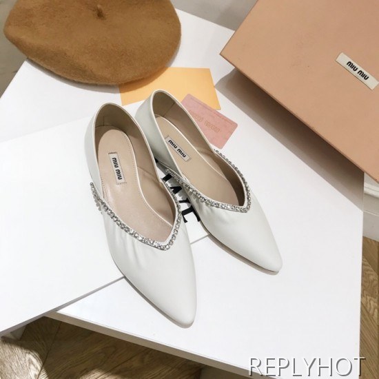 Miumiu 2020 Ladies Leather Flat Shoes