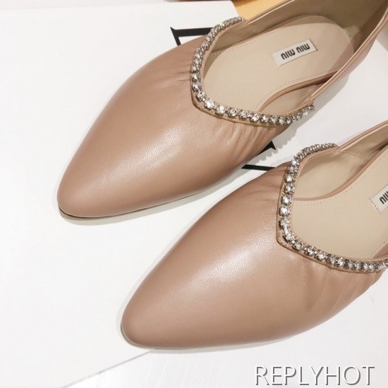 Miumiu 2020 Ladies Leather Flat Shoes