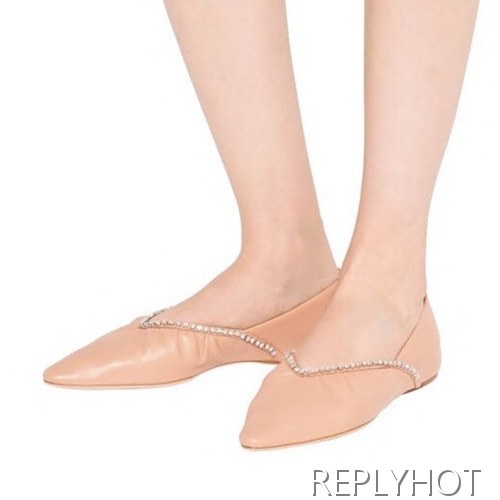 Miumiu 2020 Ladies Leather Flat Shoes