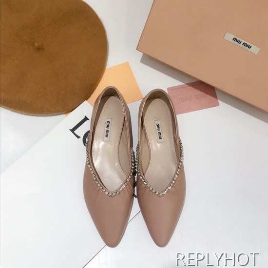 Miumiu 2020 Ladies Leather Flat Shoes