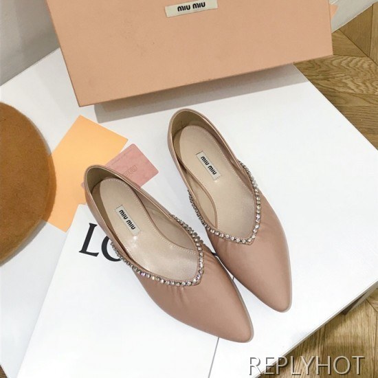 Miumiu 2020 Ladies Leather Flat Shoes