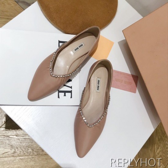 Miumiu 2020 Ladies Leather Flat Shoes