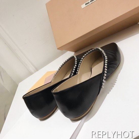 Miumiu 2020 Ladies Leather Flat Shoes