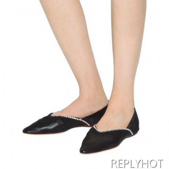 Miumiu 2020 Ladies Leather Flat Shoes