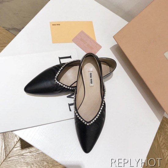 Miumiu 2020 Ladies Leather Flat Shoes