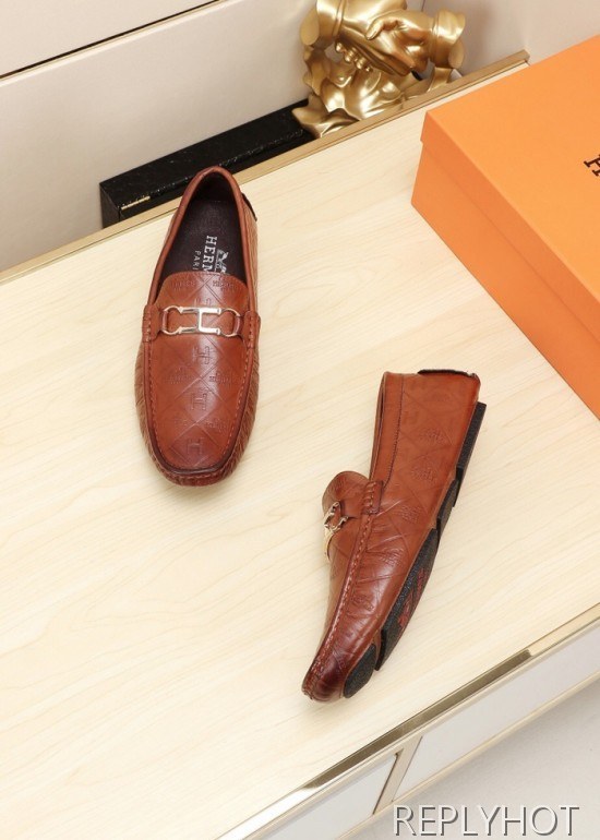 Hermes 2020 Mens Leather Loafer
