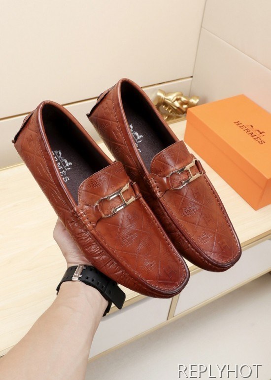 Hermes 2020 Mens Leather Loafer