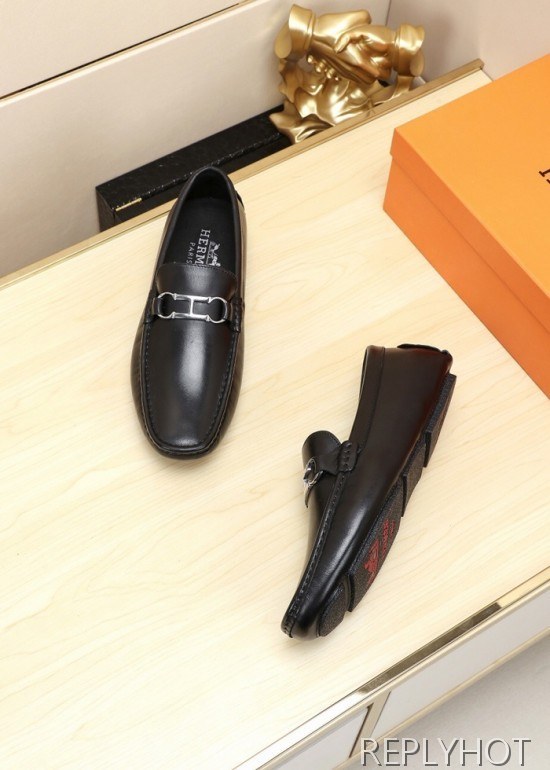 Hermes 2020 Mens Leather Loafer