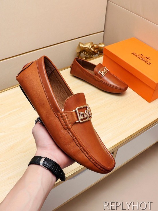 Hermes 2020 Mens Leather Loafer
