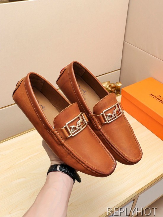 Hermes 2020 Mens Leather Loafer