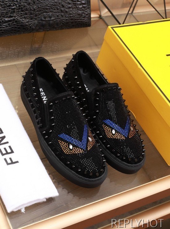Fendi 2020 Mens Leather Slip On