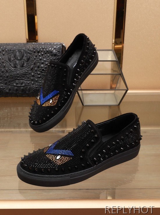 Fendi 2020 Mens Leather Slip On