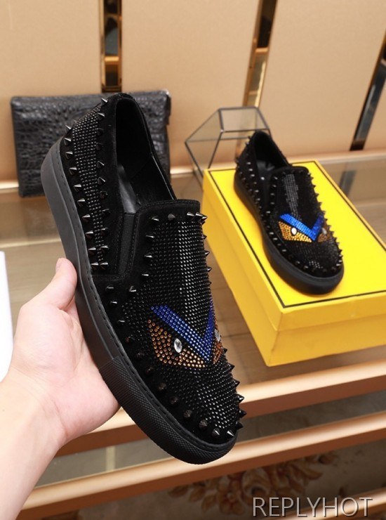 Fendi 2020 Mens Leather Slip On