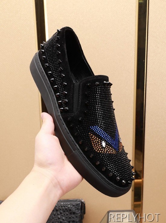 Fendi 2020 Mens Leather Slip On