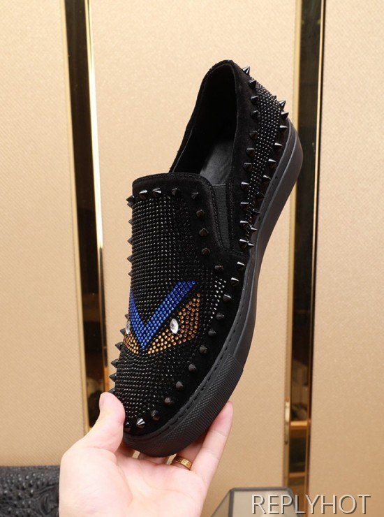 Fendi 2020 Mens Leather Slip On