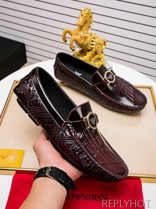 Armani 2020 Mens Leather Loafer