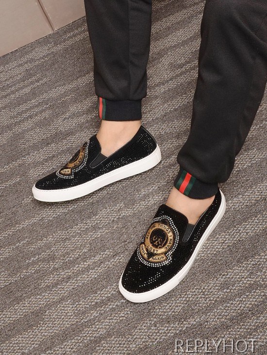 Philipp plein 2020 Mens Leather Slip On