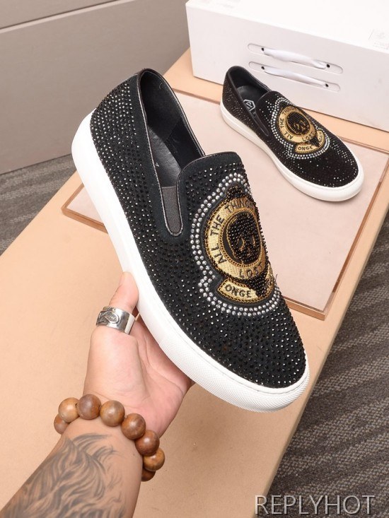 Philipp plein 2020 Mens Leather Slip On