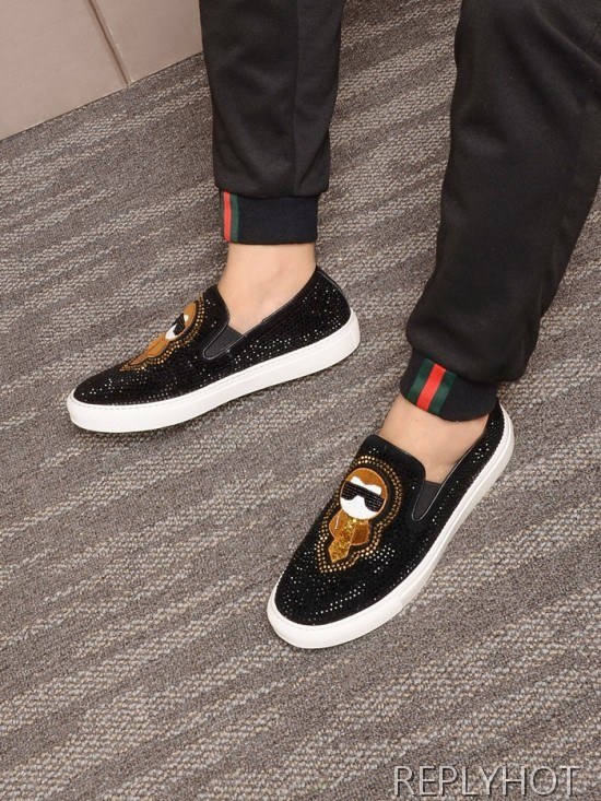 Philipp plein 2020 Mens Leather Slip On