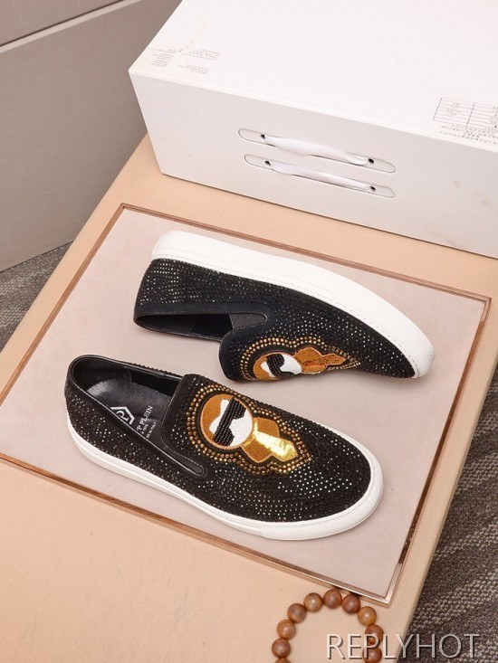 Philipp plein 2020 Mens Leather Slip On