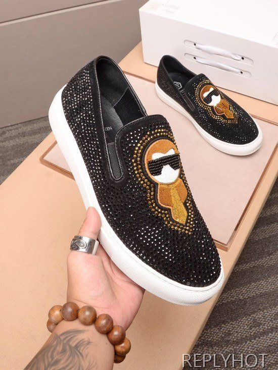 Philipp plein 2020 Mens Leather Slip On