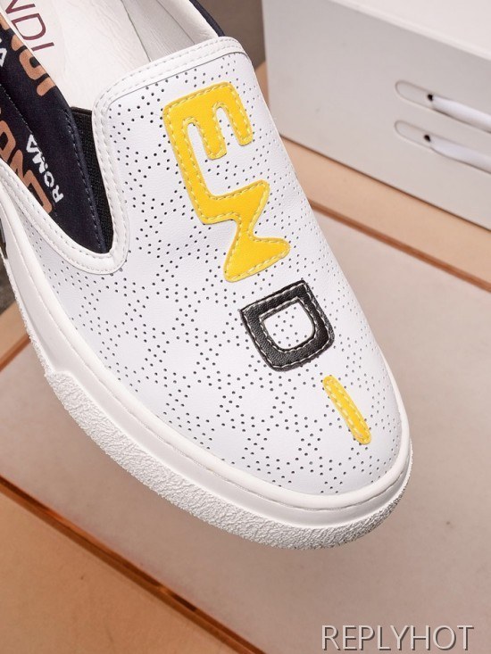 Fendi 2020 Mens Leather Slip On