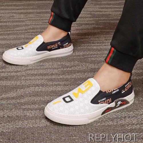 Fendi 2020 Mens Leather Slip On