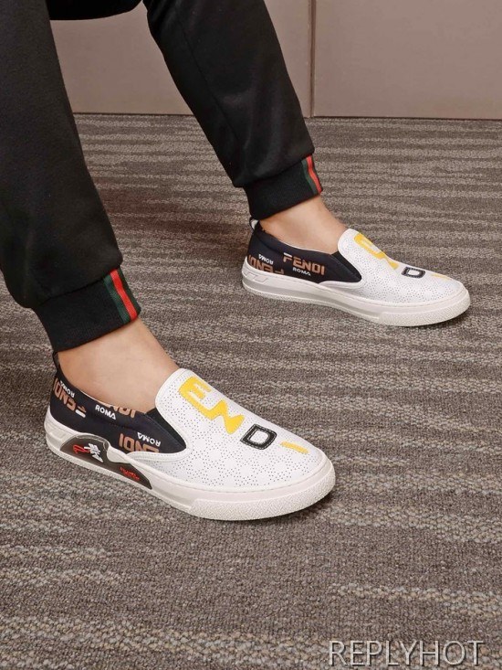 Fendi 2020 Mens Leather Slip On