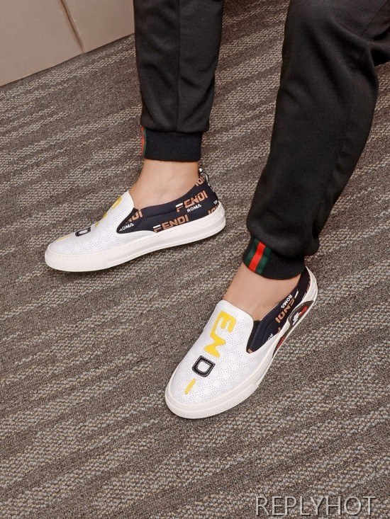 Fendi 2020 Mens Leather Slip On