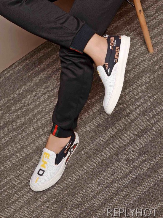 Fendi 2020 Mens Leather Slip On
