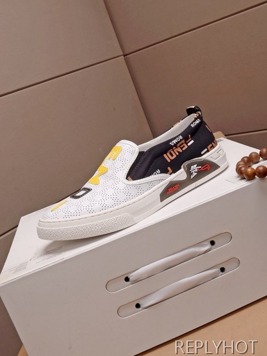 Fendi 2020 Mens Leather Slip On