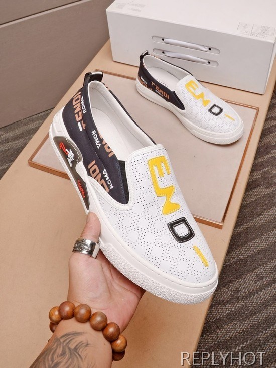 Fendi 2020 Mens Leather Slip On