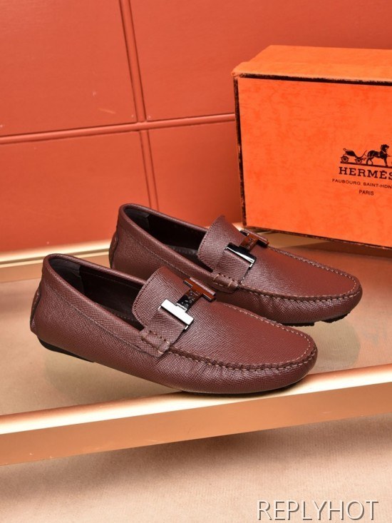 Hermes 2020 Mens Leather Loafer