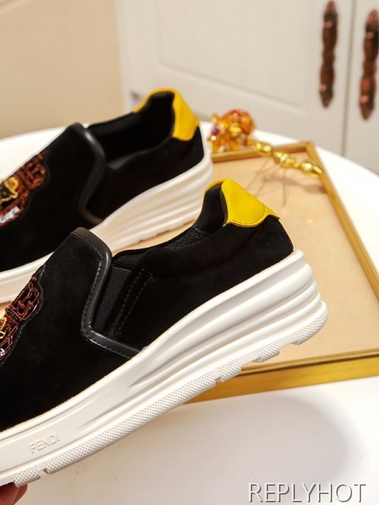 Fendi 2020 Mens Leather Slip On