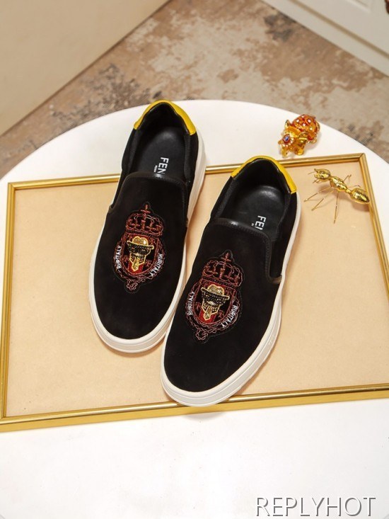Fendi 2020 Mens Leather Slip On