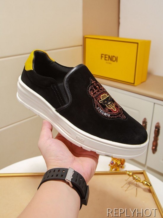 Fendi 2020 Mens Leather Slip On