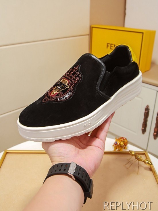 Fendi 2020 Mens Leather Slip On