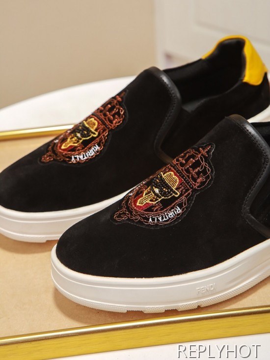 Fendi 2020 Mens Leather Slip On