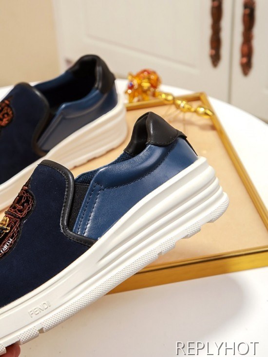 Fendi 2020 Mens Leather Slip On