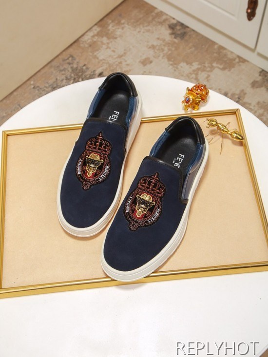 Fendi 2020 Mens Leather Slip On