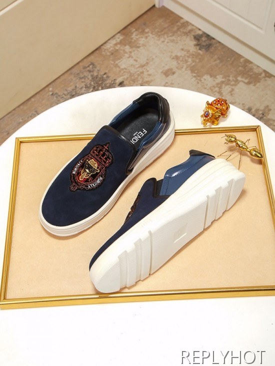 Fendi 2020 Mens Leather Slip On