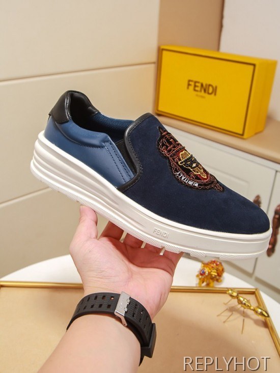 Fendi 2020 Mens Leather Slip On