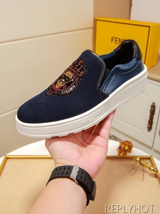 Fendi 2020 Mens Leather Slip On