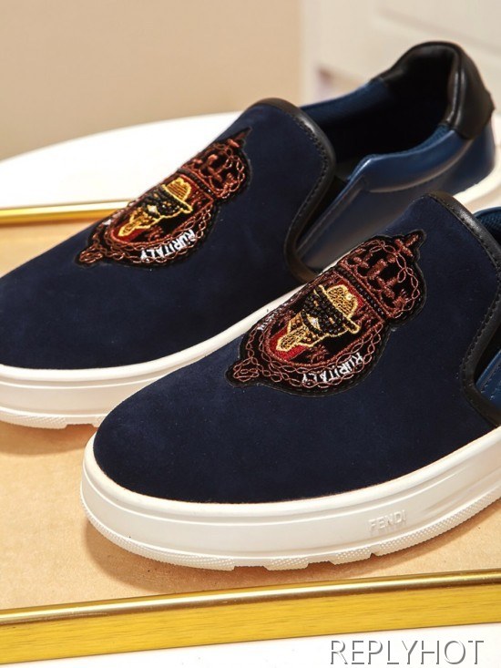 Fendi 2020 Mens Leather Slip On