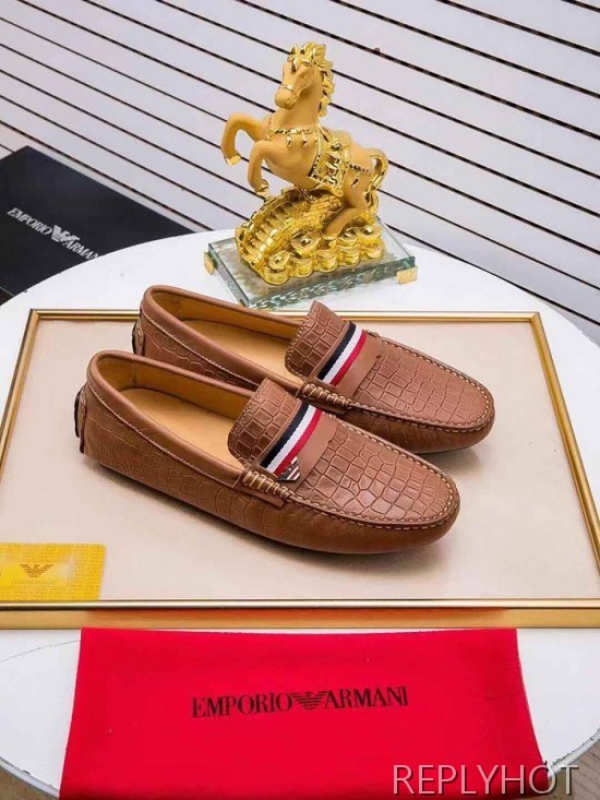 Armani 2020 Mens Leather Loafer